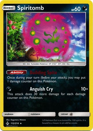 Spiritomb Holo - Triumphant Pokémon card 10/102