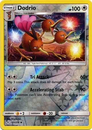 Dodrio Reverse Holo Uncommon Pokemon Card DP2 Mysterious Treasures 46/123 