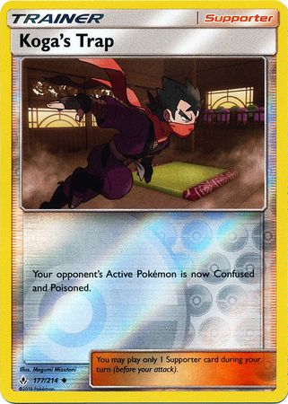Koga s Trap 177 214 Uncommon Reverse Holo Sun Moon Unbroken Bonds Reverse Holo Singles Koga s Trap 177 214 Uncommon Reverse Holo Sun Moon Unbroken Bonds Reverse Holo Singles