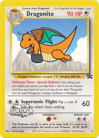 Dragonite 5 WB Movie Promo Inverted Stamp Misprint Pokemon Misprints Dragonite 5 WB Movie Promo Inverted Stamp Misprint Pokemon Misprints