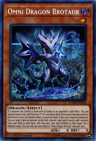 Omni Dragon Brotaur DANE EN020 Secret Rare 1st Edition Omni Dragon Brotaur DANE EN020 Secret Rare 1st Edition