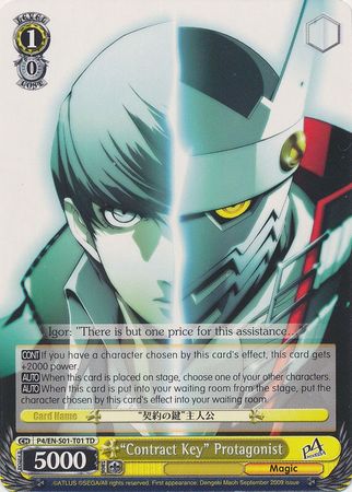 Contract Key Protagonist P4 EN S01 T01 Trial Deck TD Contract Key Protagonist P4 EN S01 T01 Trial Deck TD