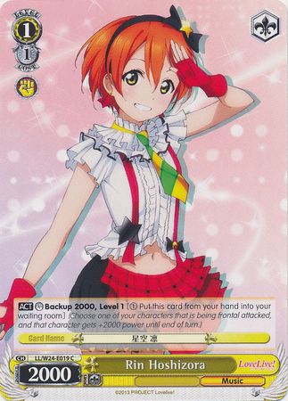 Rin Hoshizora LL W24 E019 Common C Weiss Schwarz Love Live Booster Set Rin Hoshizora LL W24 E019 Common C Weiss Schwarz Love Live Booster Set