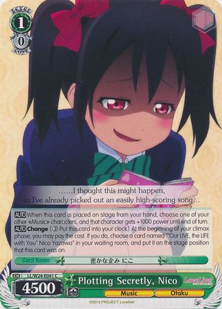 Plotting Secretly Nico LL W24 E041 Common C Weiss Schwarz Love Live Booster Set Plotting Secretly Nico LL W24 E041 Common C Weiss Schwarz Love Live Booster Set