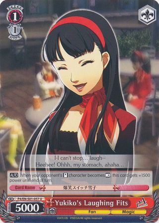 Yukiko s Laughing Fits P4 EN S01 057 Uncommon U Weiss Schwarz Persona 4 Yukiko s Laughing Fits P4 EN S01 057 Uncommon U Weiss Schwarz Persona 4