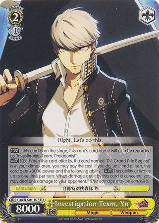 Investigation Team Yu P4 EN S01 T07 Trial Deck TD Investigation Team Yu P4 EN S01 T07 Trial Deck TD