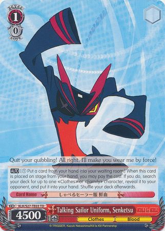 Talking Sailor Uniform Senketsu KLK S27 TE03 Trial Deck TD Talking Sailor Uniform Senketsu KLK S27 TE03 Trial Deck TD