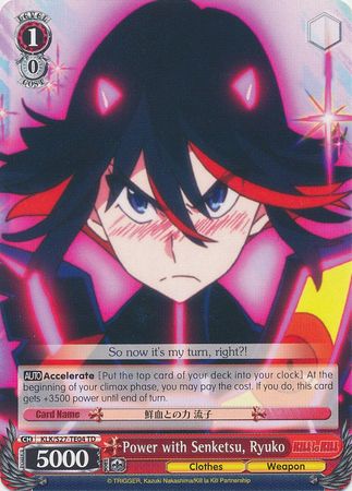 Power with Senketsu Ryuko KLK S27 TE04 Trial Deck TD Weiss Schwarz Kill la Kill Trial Deck Power with Senketsu Ryuko KLK S27 TE04 Trial Deck TD Weiss Schwarz Kill la Kill Trial Deck