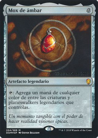 Mox de ambar Mox Amber DOM Prerelease Promo Spanish Mox de ambar Mox Amber DOM Prerelease Promo Spanish