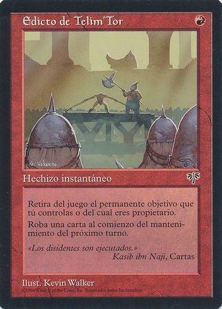Edicto de Telim Tor Telim Tor s Edict Mirage Spanish Mirage Spanish Singles Edicto de Telim Tor Telim Tor s Edict Mirage Spanish Mirage Spanish Singles