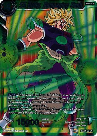 SS Broly Rampaging Rush EX04 02 Foil Expansion Rare DBS Expansion Set Unity of Saiyans EX04 SS Broly Rampaging Rush EX04 02 Foil Expansion Rare DBS Expansion Set Unity of Saiyans EX04