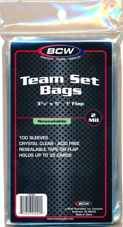 BCW 100ct Resealable Team Set Bags 1 RTSB BCW 100ct Resealable Team Set Bags 1 RTSB