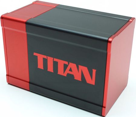 TITAN Red w Black Deluxe Deck Box BoxGods Deck Boxes Gaming Storage TITAN Red w Black Deluxe Deck Box BoxGods Deck Boxes Gaming Storage