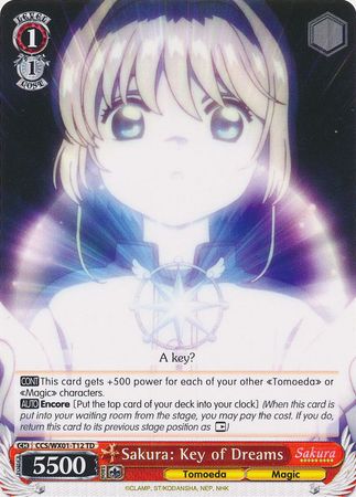 Sakura Key of Dreams CCS WX01 T12 Trial Deck TD Sakura Key of Dreams CCS WX01 T12 Trial Deck TD