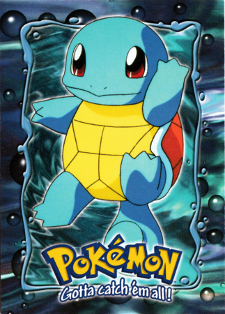 Blue Logo Squirtle #07 E7 OF 12 Pokemon Topps TV Animation Trading Card 