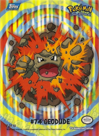 Geodude 7 Animation Stick Ons Series 2 Topps Pokemon Series 2 Topps Geodude 7 Animation Stick Ons Series 2 Topps Pokemon Series 2 Topps