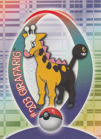 203 Girafarig Sticker Card Johto Series 1 Topps Pokemon Johto Series 1 Topps 203 Girafarig Sticker Card Johto Series 1 Topps Pokemon Johto Series 1 Topps