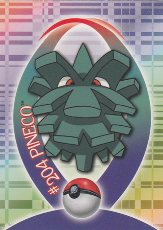 204 Pineco Sticker Card Johto Series 1 Topps Pokemon Johto Series 1 Topps 204 Pineco Sticker Card Johto Series 1 Topps Pokemon Johto Series 1 Topps