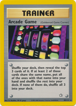 Arcade Game 83 111 Rare Unlimited Neo Genesis Unlimited Singles Arcade Game 83 111 Rare Unlimited Neo Genesis Unlimited Singles