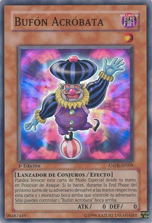 Bufon Acrobata ANPR SP009 Super Rare 1st Edition Spanish Yugioh Cards Bufon Acrobata ANPR SP009 Super Rare 1st Edition Spanish Yugioh Cards