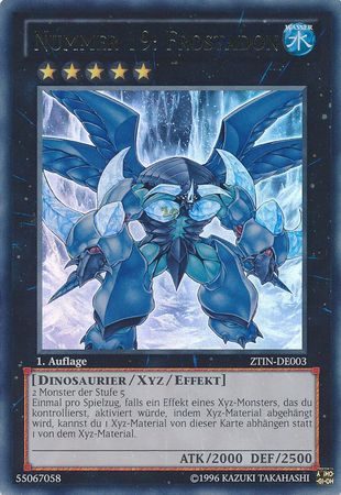 Nummer 19 Frostadon ZTIN DE003 Ultra Rare 1st Edition German Yugioh Cards Nummer 19 Frostadon ZTIN DE003 Ultra Rare 1st Edition German Yugioh Cards