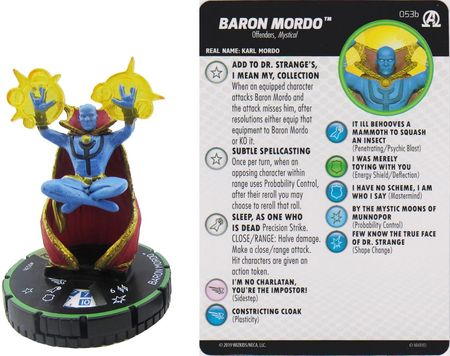 HEROCLIX Avengers Black Panther /& The Illuminati 053b Prime Baron Mordo