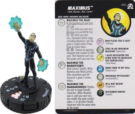 Maximus 060 Avengers Black Panther and the Illuminati Marvel Heroclix Maximus 060 Avengers Black Panther and the Illuminati Marvel Heroclix