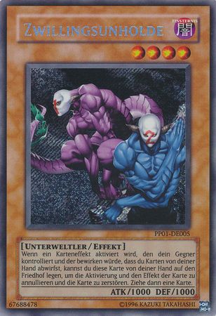 Zwillingsunholde PP01 DE005 Secret Rare German Yugioh Cards Zwillingsunholde PP01 DE005 Secret Rare German Yugioh Cards