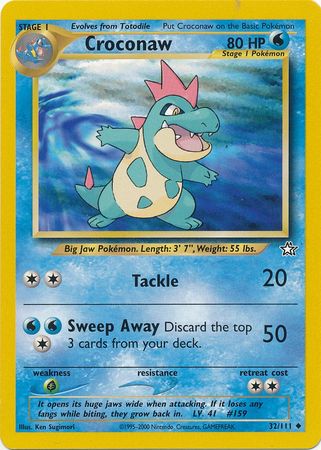 Croconaw 32 111 Uncommon Unlimited Neo Genesis Unlimited Singles Croconaw 32 111 Uncommon Unlimited Neo Genesis Unlimited Singles