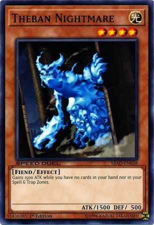 Theban Nightmare SBAD EN038 Common 1st Edition Speed Duel Attack from the Deep Singles Theban Nightmare SBAD EN038 Common 1st Edition Speed Duel Attack from the Deep Singles