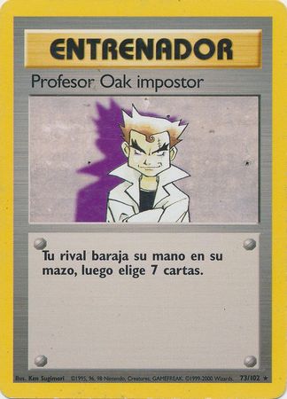 Profesor Oak impostor Impostor Professor Oak 73 102 Rare Unl Base Set Spanish Other Non English Pokemon Singles Profesor Oak impostor Impostor Professor Oak 73 102 Rare Unl Base Set Spanish Other Non English Pokemon Singles