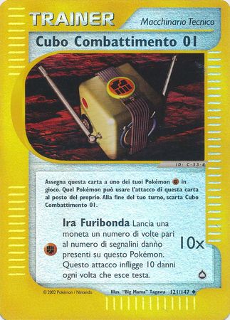 Pokemon Aquapolis Uncommon Card #121//147 Fighting Cube 01