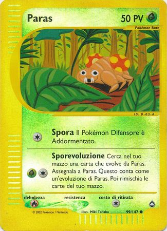 Paras 99 147 Common Reverse Holo Aquapolis Italian Other Non English Pokemon Singles Paras 99 147 Common Reverse Holo Aquapolis Italian Other Non English Pokemon Singles