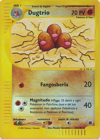 Dugtrio 44 165 Rare Reverse Holo Expedition Italian Other Non English Pokemon Singles Dugtrio 44 165 Rare Reverse Holo Expedition Italian Other Non English Pokemon Singles