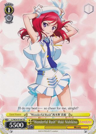Wonderful Rush Maki Nishikino LL W24 E104 Trial Deck TD Wonderful Rush Maki Nishikino LL W24 E104 Trial Deck TD
