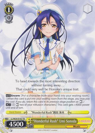 Wonderful Rush Umi Sonoda LL W24 E102 Trial Deck TD Wonderful Rush Umi Sonoda LL W24 E102 Trial Deck TD