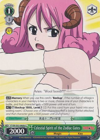 Celestial Spirit of the Zodiac Gates FT EN S02 046Ari Common C Celestial Spirit of the Zodiac Gates FT EN S02 046Ari Common C
