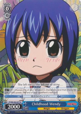 Childhood Wendy FT EN S02 077 Uncommon U Weiss Schwarz Fairy Tail Ver E Booster Set Childhood Wendy FT EN S02 077 Uncommon U Weiss Schwarz Fairy Tail Ver E Booster Set