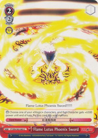 Flame Lotus Phoenix Sword FT EN S02 065 Common C Weiss Schwarz Fairy Tail Ver E Booster Set Flame Lotus Phoenix Sword FT EN S02 065 Common C Weiss Schwarz Fairy Tail Ver E Booster Set