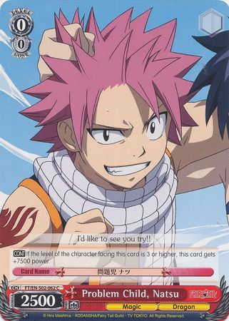 Problem Child Natsu FT EN S02 062 Common C Weiss Schwarz Fairy Tail Ver E Booster Set Problem Child Natsu FT EN S02 062 Common C Weiss Schwarz Fairy Tail Ver E Booster Set