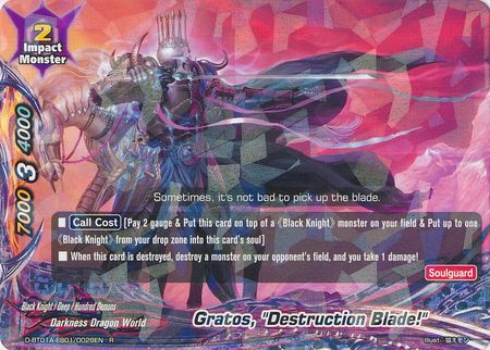 Gratos Destruction Blade D BT01A EB01 0028EN Rare R FCBF H Extra Booster 03 Lord of Hundred Thunders Gratos Destruction Blade D BT01A EB01 0028EN Rare R FCBF H Extra Booster 03 Lord of Hundred Thunders