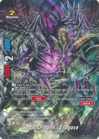 Curse Dragon Tragose D BT01A SS01 0005EN Double Rare RR Foil FCBF H Extra Booster 03 Lord of Hundred Thunders Curse Dragon Tragose D BT01A SS01 0005EN Double Rare RR Foil FCBF H Extra Booster 03 Lord of Hundred Thunders