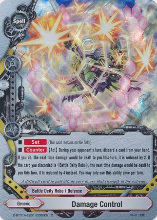 Damage Control D BT01A EB01 0060EN Common C Foil FCBF H Extra Booster 03 Lord of Hundred Thunders Damage Control D BT01A EB01 0060EN Common C Foil FCBF H Extra Booster 03 Lord of Hundred Thunders