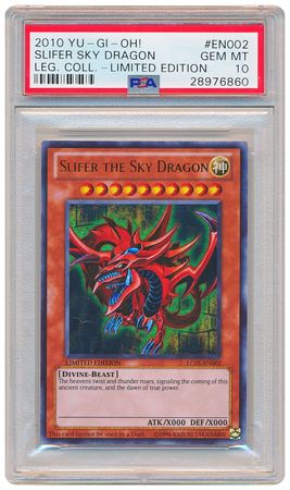 Slifer the Sky Dragon LC01 EN002 PSA GEM MT 10 Ultra Rare LC01 6860 Legendary Collection 1 LC01 Slifer the Sky Dragon LC01 EN002 PSA GEM MT 10 Ultra Rare LC01 6860 Legendary Collection 1 LC01