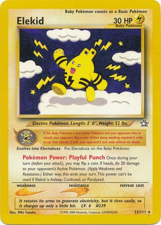 Elekid 22 111 Rare Unlimited Neo Genesis Unlimited Singles Elekid 22 111 Rare Unlimited Neo Genesis Unlimited Singles