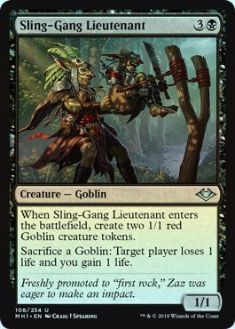 Sling Gang Lieutenant 108 254 Foil Modern Horizons Foil Singles Sling Gang Lieutenant 108 254 Foil Modern Horizons Foil Singles