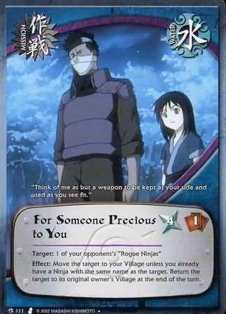 For someone precious to you M 111 Uncommon Naruto Curse of the Sand For someone precious to you M 111 Uncommon Naruto Curse of the Sand