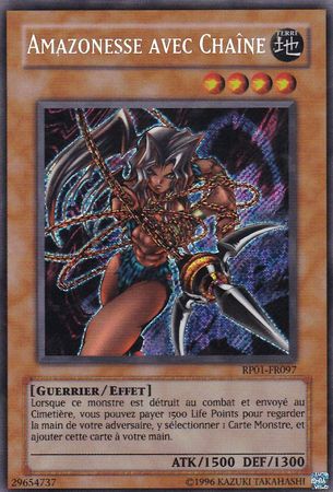 Amazonesse avec Chaine Amazoness Chain Master RP01 FR097 Secret Rare French Yugioh Cards Amazonesse avec Chaine Amazoness Chain Master RP01 FR097 Secret Rare French Yugioh Cards