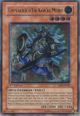 Ultimate Rare Chevalier d Ur Koa ki Meiru ABPF FR025 1st Edition French Yugioh Cards Ultimate Rare Chevalier d Ur Koa ki Meiru ABPF FR025 1st Edition French Yugioh Cards