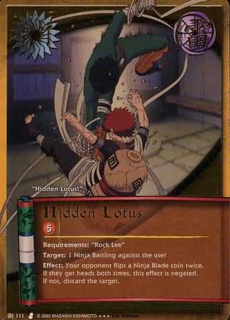 Hidden Lotus J 111 Super Rare Naruto Curse of the Sand Hidden Lotus J 111 Super Rare Naruto Curse of the Sand